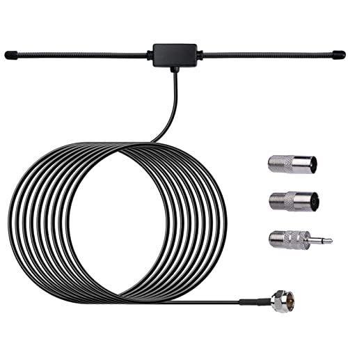 Nelawya FM DAB Radio Antenne 75 Ohm Dipol Antenne mit F Typ Stecker 3M Verlängerungskabel für Musik System Home Stereo Receiver AV Audio Vedio Heimkino Receiver Nelawya FM DAB Radio Antenne 75 Ohm Dipol Antenne mit F Typ Stecker 3M Verlängerungskabel für Musik System Home Stereo Receiver AV Audio Vedio Heimkino Receiver von nelawya