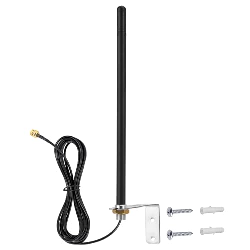 Nelawya Outdoor WiFi Antenne 2.4G Antenne 6dBi RPSMA Stecker mit RG174 3M Kabel für WLAN Router Gateway Mini PCI-Express PCIE Netzwerkkarte Sicherheit IP Kamera USB Adapter von nelawya