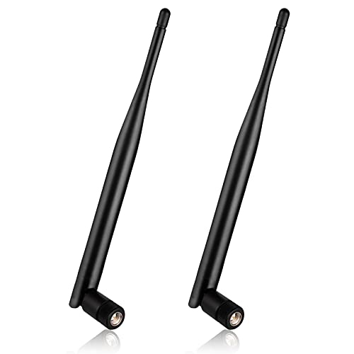 Nelawya WLAN-Antenne 6 dBi SMA-Stecker Dualband 2,4 GHz 5,8 GHz MIMO-Antenne für WLAN-Router, PC-Desktop, USB-Adapter, PCI-E-Karten, Sicherheits-IP-Kamera, FPV-Kameramonitor, Wireless Range Extender von nelawya