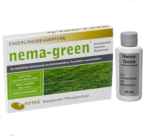 Nema-Green (50 Mio) + Nema-Quick (50 ml) Kombi-Packung HB Nematoden zur Bekämpfung des Gartenlaubkäfers von nema-green
