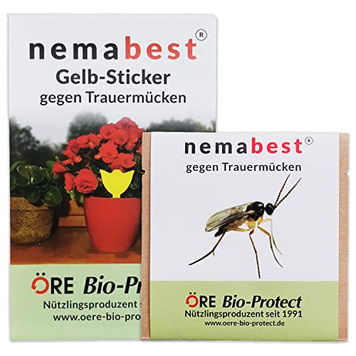 nemabest® Kombipack gegen Trauermücken 3 Mio. SF Nematoden (30 Pflanzen) + 10 Gelb-Sticker von nemabest