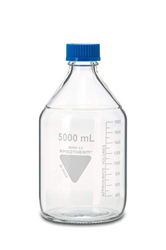 RASOTHERM Laborflaschen, (Boro 3.3), GL45, blaue Schraubkappe, 5000 ml von neoLab