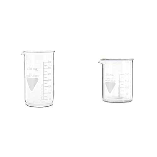 Rasotherm® Becherglas hohe Form mit Ausguss, (Boro 3.3), 400 ml & RASOTHERM Becherglas niedrige Form mit Ausguss, (Boro 3.3), 250 ml von neoLab