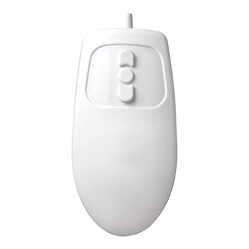 neoLab 1-0120 Silicon USB Hygiene PC Maus, 5 Tasten, IP 68, Größe Groß, Weiß von neoLab