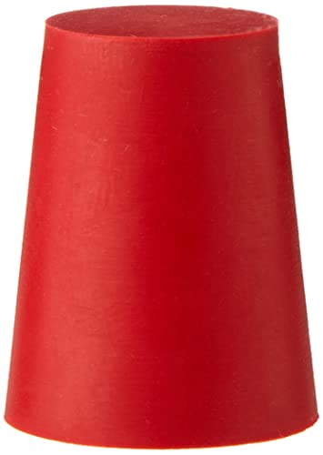 Deutsch & Neumann Gummistopfen, Rot, 24mm Durchmesser, 30mm Höhe, 10 Stück von neoLab