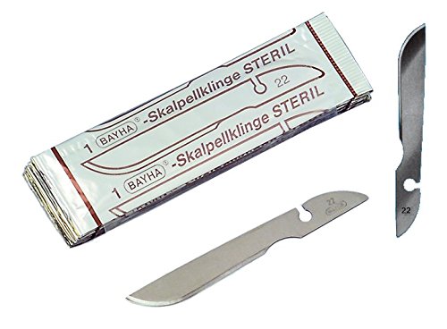 neoLab Edelstahl Skalpellklingen, Steril, Nr. 22, 12 Stück von neoLab