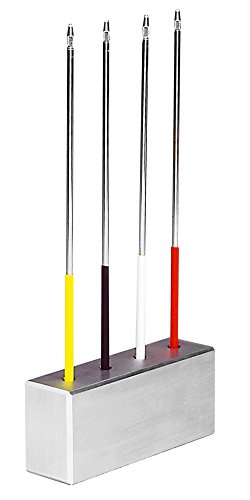 neoLab Aluminium Ständer für Impfösenhalter, Rechteckig, Silber, 140mm x 40mm x 60mm von neoLab