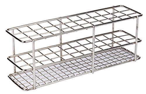 neoLab Gestell aus Edelstahl für 17mm Reagenzglas, Silber, 3 x 12 Reihen, 250mm x 100mm x 70mm von neoLab