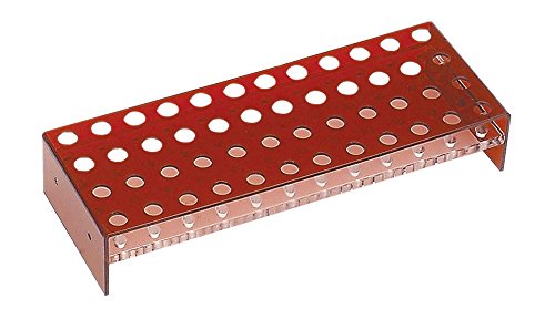 neoLabLine Acrylglas-Gestell für Eppendorf-Reaktionsgefäße, Rot, 4 x 12 Loch, 270mm x 100mm x 50mm von neoLab