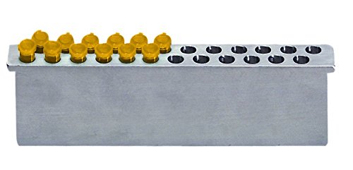 neoLabLine Aluminium-Einsatz für 2 x 12 1.5ml Reaktionsgefäße, Groß, Silber, 235mm x 30mm x 60mm von neoLab