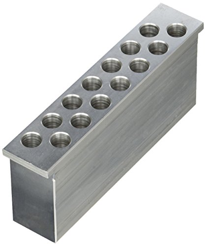 neoLab Aluminium-Einsatz für 2 x 7 1.5 ml Reaktionsgefäße, Klein, Silber, 145mm x 30mm x 60mm von neoLab