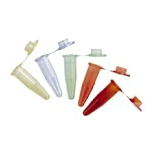 neoLab Polypropylen Reaktionsgefäße mit Deckel, Orange, 1.5ml Kapazität, 42mm Höhe, 500 Stück von neoLab