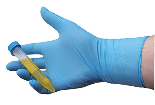 neoLab 1-7175 Nitril-Einmalhandschuhe, leicht gepudert, Mittel, Blau (100-er Pack) von neoLab