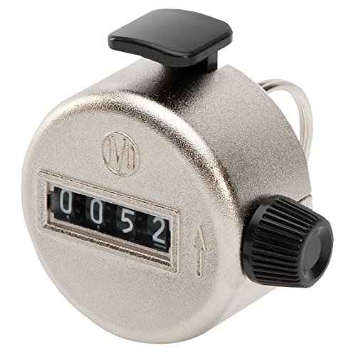 neoLab Stahl Verzinkt Hand-Stückzähler mit Ring, Silber, Stückzählung bis 0-9999, 47mm Durchmesser neoLab Stahl Verzinkt Hand-Stückzähler mit Ring, Silber, Stückzählung bis 0-9999, 47mm Durchmesser von neoLab