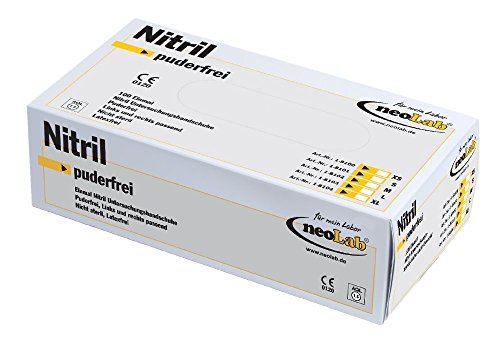 neoLab 1-8101 neoProtect-Nitrilhandschuhe, puderfrei, Klein (100-er Pack) von neoLab