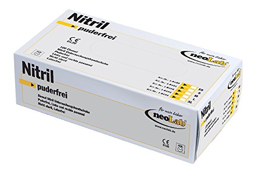 neoLab 1-8103 neoProtect-Nitrilhandschuhe, puderfrei, Groß (100-er Pack) von neoLab