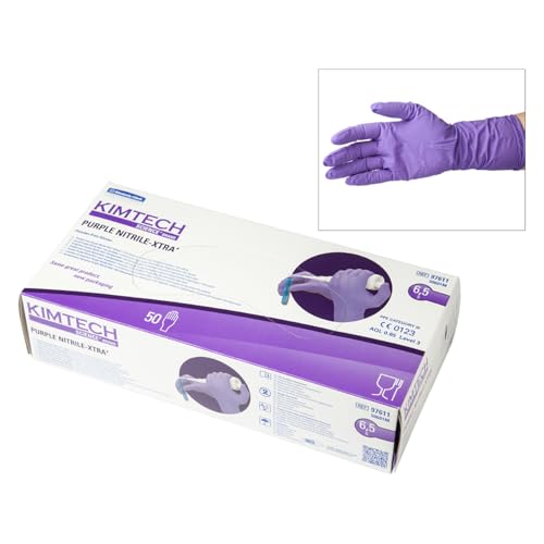 neoLab 1-8203 Kimtech Science Nitril Extra Lang Handschuhe, Größe XL, Violett, 50 Stück von neoLab