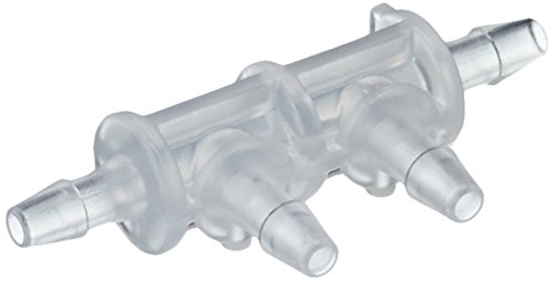 neoLab Polypropylen Doppelwinkel Durchfluss-Verbinder für 1.5mm Schlauch Innendurchmesser, Weiß, 10 Stück von neoLab
