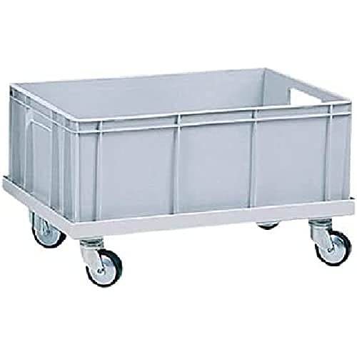 neoLab ABS Behälter-Rollwagen für 60cm x 40cm Wannen, Dunkelgrau, 650mm x 450mm x 180mm von neoLab