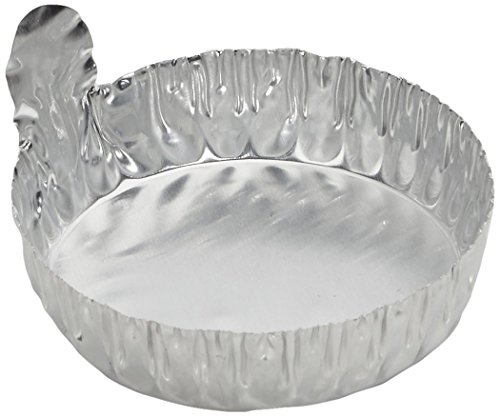 neoLab Aluschalen mit Griff, 20 ml, Silber, 43 mm Durchmesser, 11 mm Höhe, Größe I, 100 Stück von neoLab