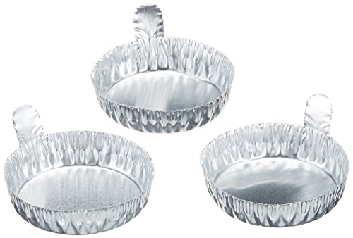 neoLab Aluschalen mit Griff, 60 ml, Silber, 55 mm Durchmesser, 14 mm Höhe, Größe II, 100 Stück von neoLab