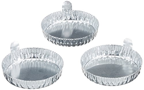 neoLab Aluschalen mit Griff, 80 ml, Silber, 70 mm Durchmesser, 15 mm Höhe, Größe III, 100 Stück von neoLab