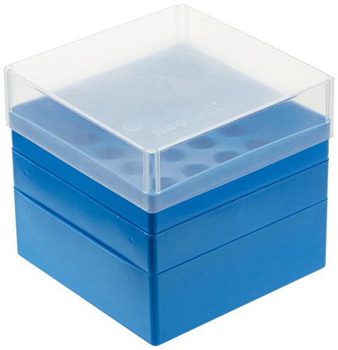 neoLabLine Polypropylen Aufbewahrungsbox mit Verschluss für 15 mL-Röhrchen, 5 x 5 Plätze, Blau neoLabLine Polypropylen Aufbewahrungsbox mit Verschluss für 15 mL-Röhrchen, 5 x 5 Plätze, Blau von neoLab