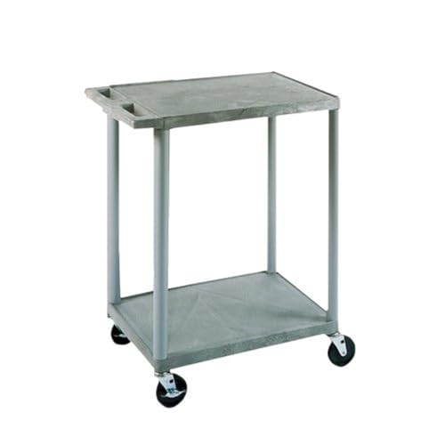 neoLab Rollwagen 2 Etagen mit 4 Lenkrollen, Lichte Höhe 45 cm, Gelb/Grau, 46 cm x 61 cm x 66 cm von neoLab