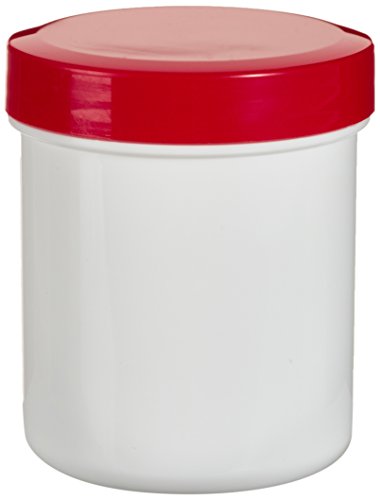 neoLab Polypropylen Weiße Dosen mit rotem Schraubdeckel, 25 ml Kapazität, 31 mm x 41 mm, 25 Stück von neoLab
