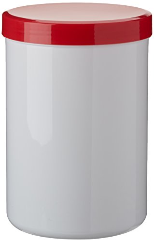 neoLab Polypropylen Weiße Dosen mit rotem Schraubdeckel, 1250 ml Kapazität, 106 mm x 159 mm, 3 Stück von neoLab
