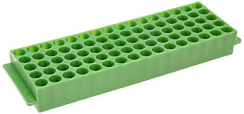 neoLabLine Polypropylen Top-Rack mit 80 Gekennzeichneten Plätzen für Reaktionsgefäße 1,5 ml und 2,0 ml, Grün von neoLab