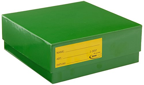 neoLabLine Karton Kryo-Aufbewahrungsbox mit Stülpdeckel, Grün, 136mm x 136mm x 50mm von neoLab