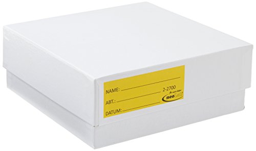 neoLab 2-2700 Aufbewahrungs-Box aus Karton, 50 mm hoch, Weiß von neoLab