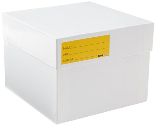 neoLab 2-2702 Kryo-Aufbewahrungs-Box aus Karton, 100 mm hoch, Weiß von neoLab