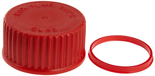 neoLab 2-3068 Verschlusskappe GL 45, mit Ausgießring, PP, Rot (10-er Pack) von neoLab