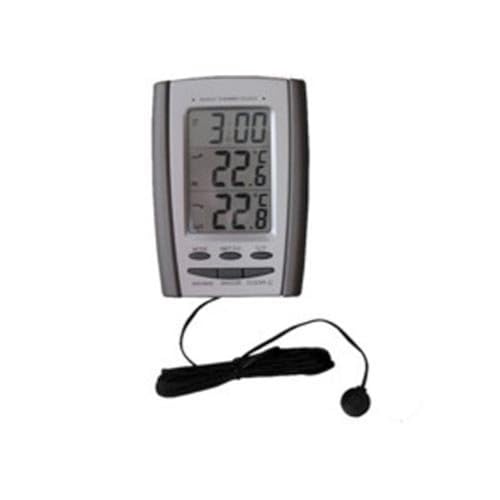 neoLab Digital-Thermometer für Innen und Außen, -50 bis +70 Grad C, Hellgrau, 106mm x 78mm x 22mm von neoLab