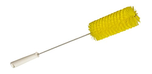 neoLab Polypropylen Flaschenbürste mit Weiche Borsten, Gelb, 60mm Kopfdurchmesser, 140mm Bürstenlänge von neoLab