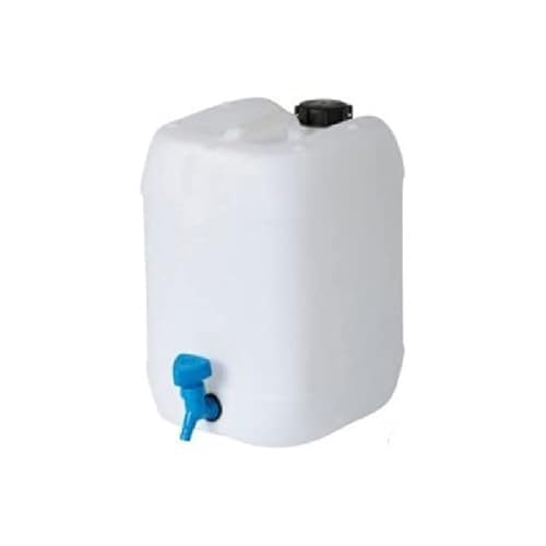 neoLab LDPE Behälter mit Eingeschweißtem Hahn, Weiß, 25L Kapazität von neoLab