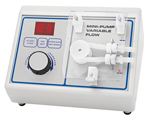 neoLab Kompakte Mini-Pumpe mit Variabler Durchflussmenge, Silikon/PP, 0.03 bis 8.20 ml/Min, 12V, 5W von neoLab