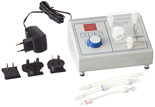 neoLab Kompakte Mini-Pumpe mit Variabler Durchflussmenge, Kompakt, Silikon/PP, 0.03 bis 8.20 mL/Min, 12V, 5W von neoLab