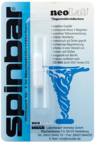 neoLab 6-1184 Magnetrührstäbchen achteckig mit Mittelring, 29 x 8 mm von neoLab