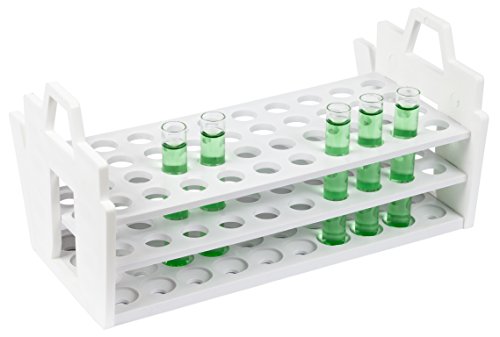neoLab Polypropylen Schräggestell für 13-16mm Durchmesser Reagenzgläser, Weiß, 152mm Länge x 267mm Breite x 130mm Höhe neoLab Polypropylen Schräggestell für 13-16mm Durchmesser Reagenzgläser, Weiß, 152mm Länge x 267mm Breite x 130mm Höhe von neoLab