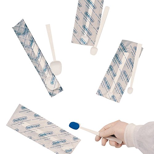 neoLab Polypropylen/Polystyrol Probenlöffel, Einzeln Steril, 1.23mL Kapazität, Weiß, 178mm Länge, 50 Stück von neoLab