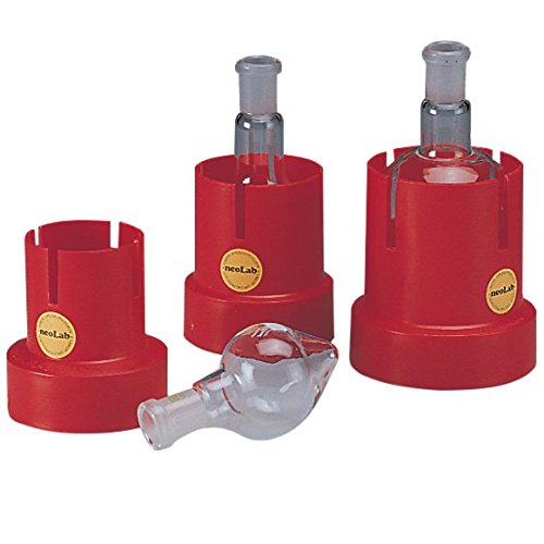 neoLab Polypropylen Ständer für 10mL Kolben, Rot, 70mm Durchmesser x 70mm Höhe, 3 Stück von neoLab