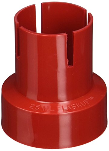 neoLab Polypropylen Ständer für 25mL Kolben, Rot, 70mm Durchmesser x 72mm Höhe, 3 Stück von neoLab