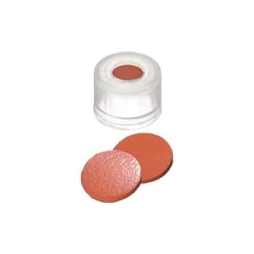 neoLab 7-0617 PE Push-On Kappe, Naturkautschuk, 8 mm, Rot/Orange/TEF Transparent (100-er Pack) von neoLab