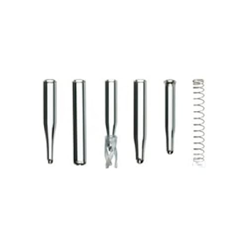 neochrom Borosilikatglas Mikroeinsätze mit Polymerfuß, Konisch mit Enger Öffnung, 0.1mL Kapazität, Klar, 29mm Höhe x 5mm Durchmesser, 100 Stück von neochrom