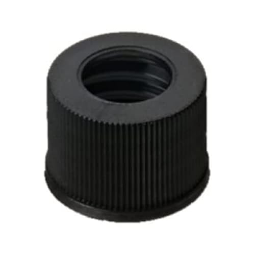 neochrom Polypropylen Schraubkappe mit Loch, Schwarz, 10mm Durchmesser, 100 Stück von neochrom