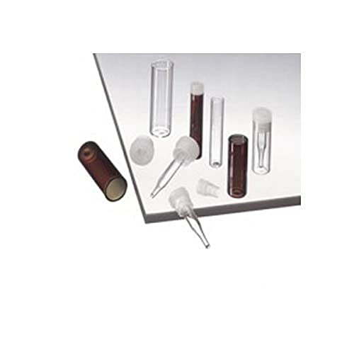 neochrom Borosilikatglas Flachbodengläser mit 15mm PE-Stopfen, 4mL Kapazität, Klar, 44.6mm Höhe x 14.6mm Durchmesser, 100 Stück von neochrom