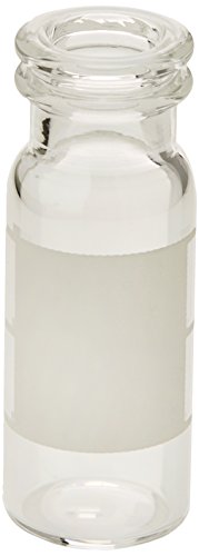 neochrom Borosilikatglas Schnappringflaschen mit Schriftfeld und Füllmark, 1.5mL Kapazität, Klar, 32mm Höhe x 11.6mm Durchmesser, 100 Stück von neochrom